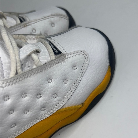 Jordan Kids Sneakers in White and Yellow - Picture 8 of 11